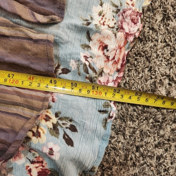 Aratta Silent Journey Mixed Print Long Sleeve Dress Size Medium Anthro Boho - Picture 10 of 16